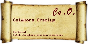 Csimbora Orsolya névjegykártya