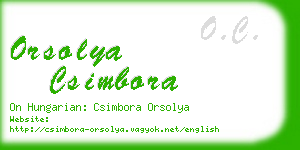 orsolya csimbora business card